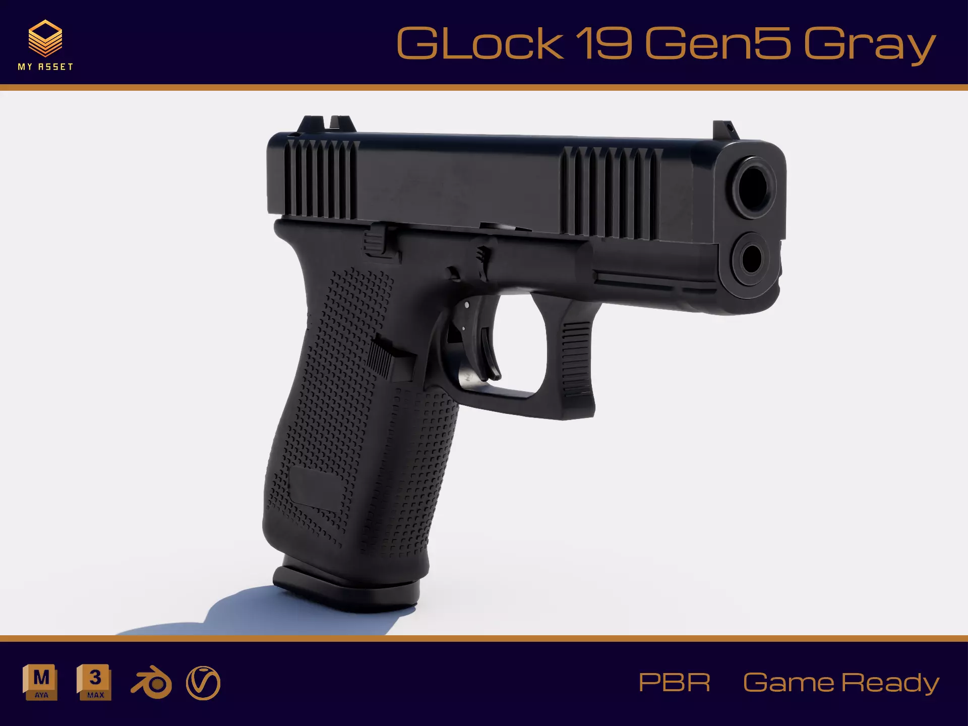 GLock 19 Gen5 3D model_0