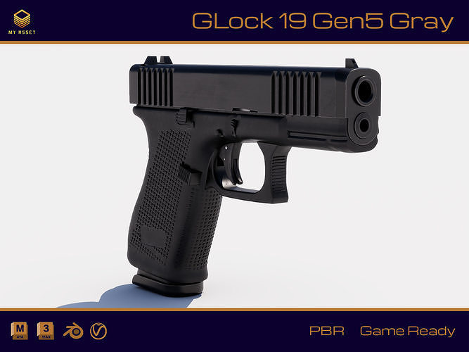 GLock 19 Gen5 3D model