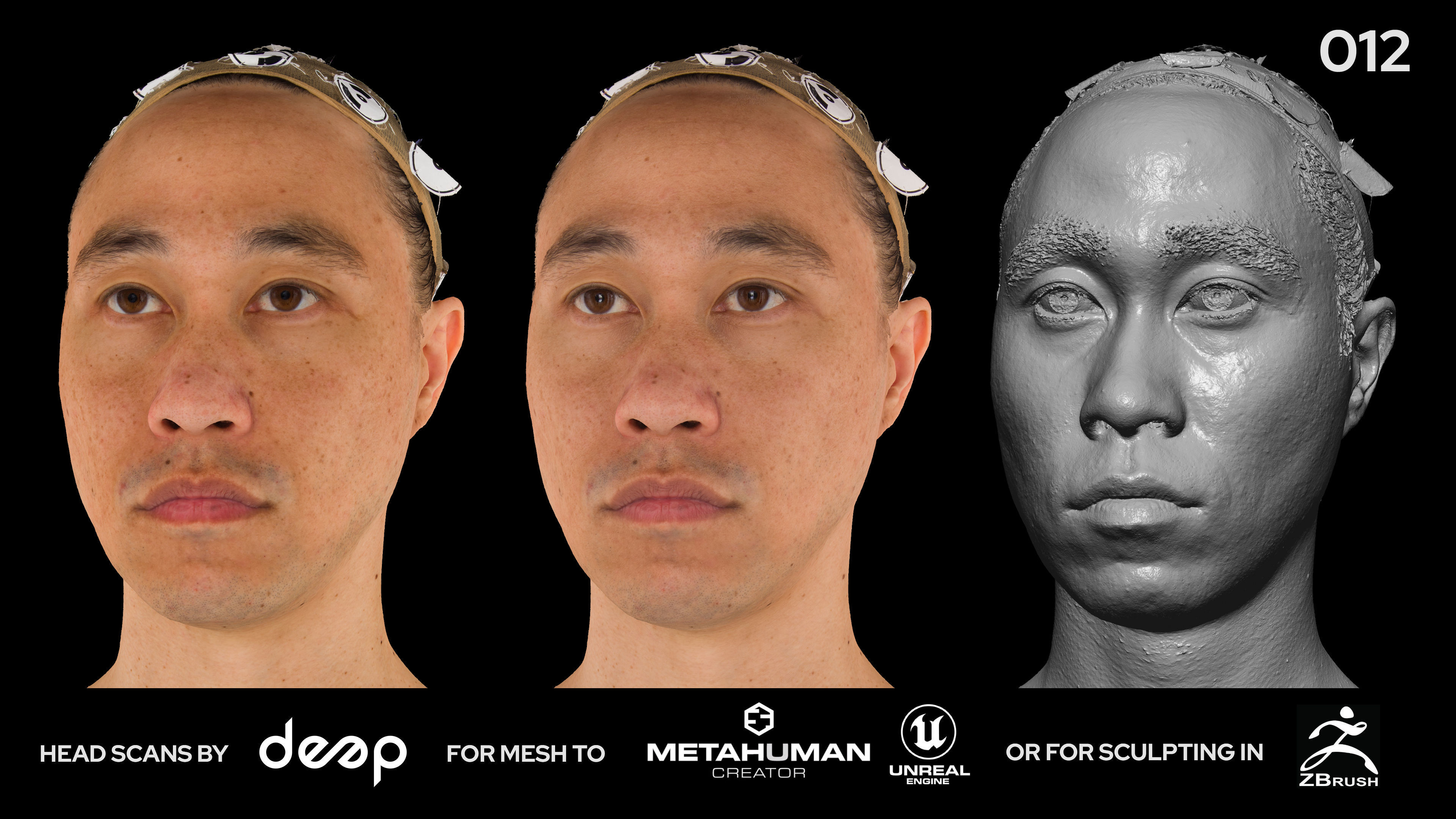 Asian Male 30s head scan 012 3D model_2