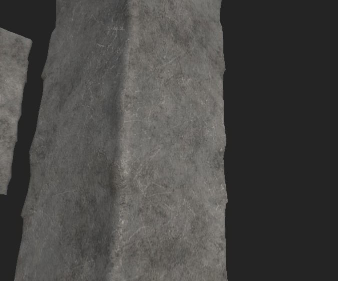 Concret Wall Low-poly 3D model_3