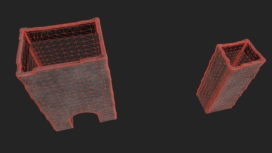 Concret Wall Low-poly 3D model_5