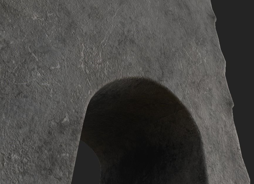 Concret Wall Low-poly 3D model_2