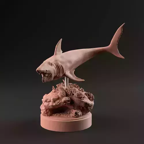Helicoprion swimming 1-35 scale pre-supported