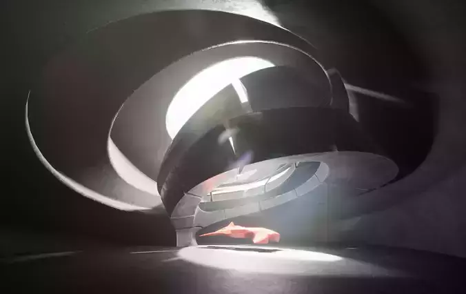 Dynamic Metal Room Low-poly 3D model