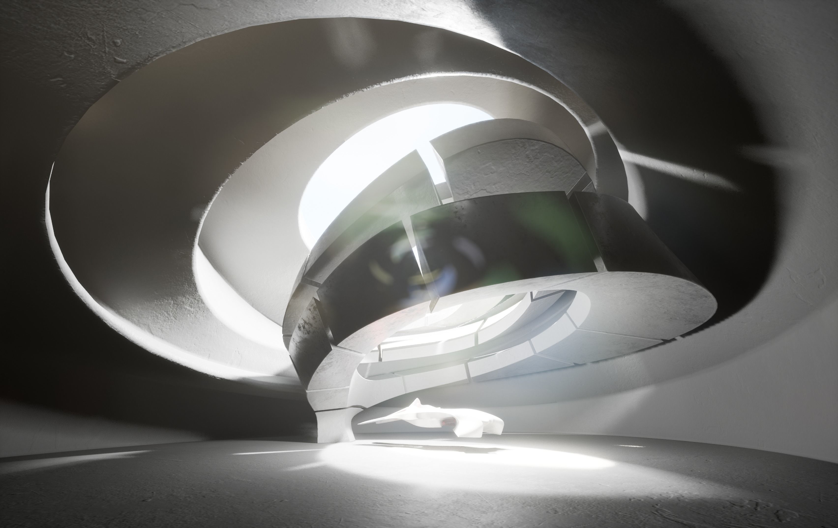 Dynamic Metal Room Low-poly 3D model_6