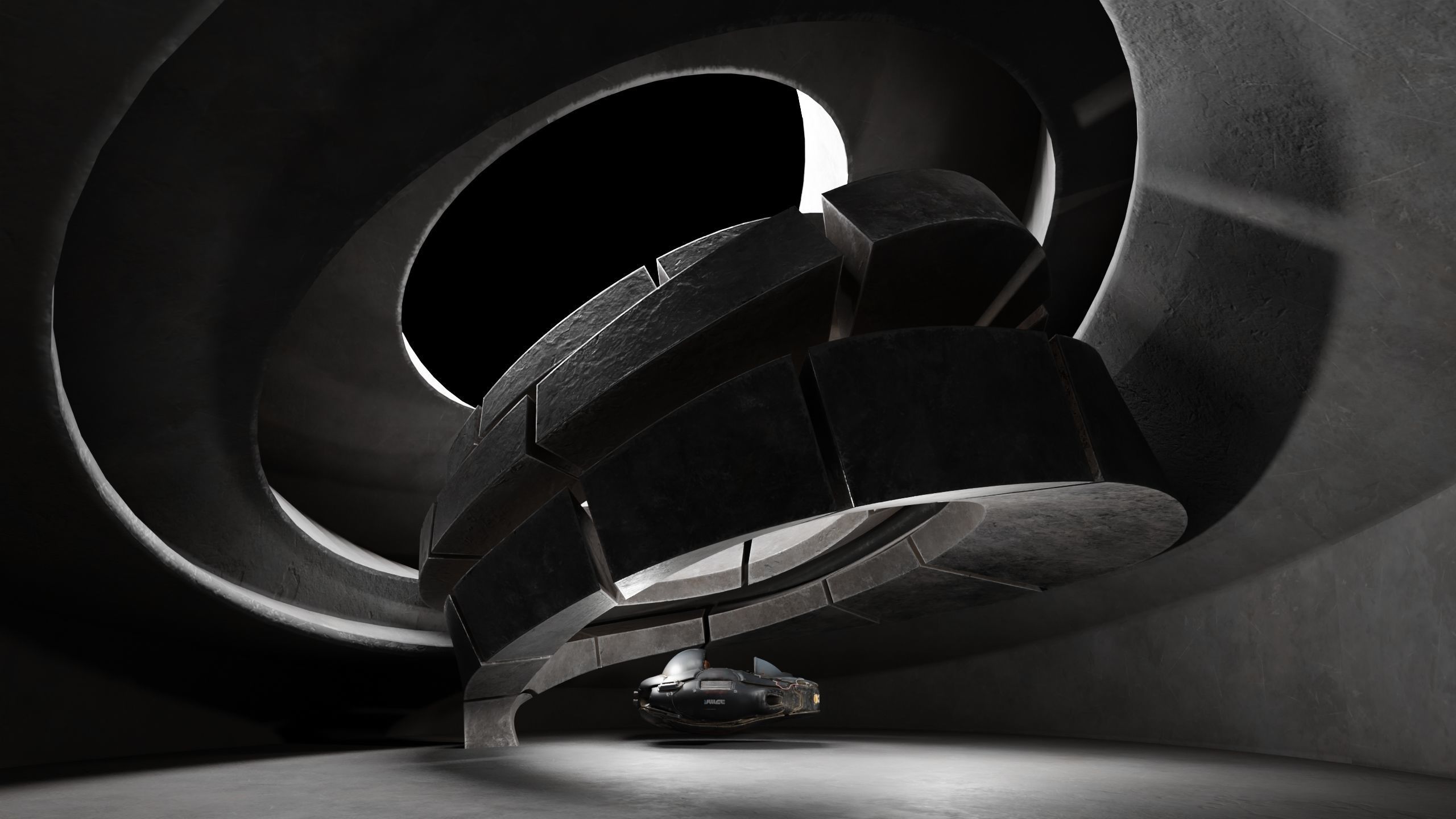 Dynamic Metal Room Low-poly 3D model_17