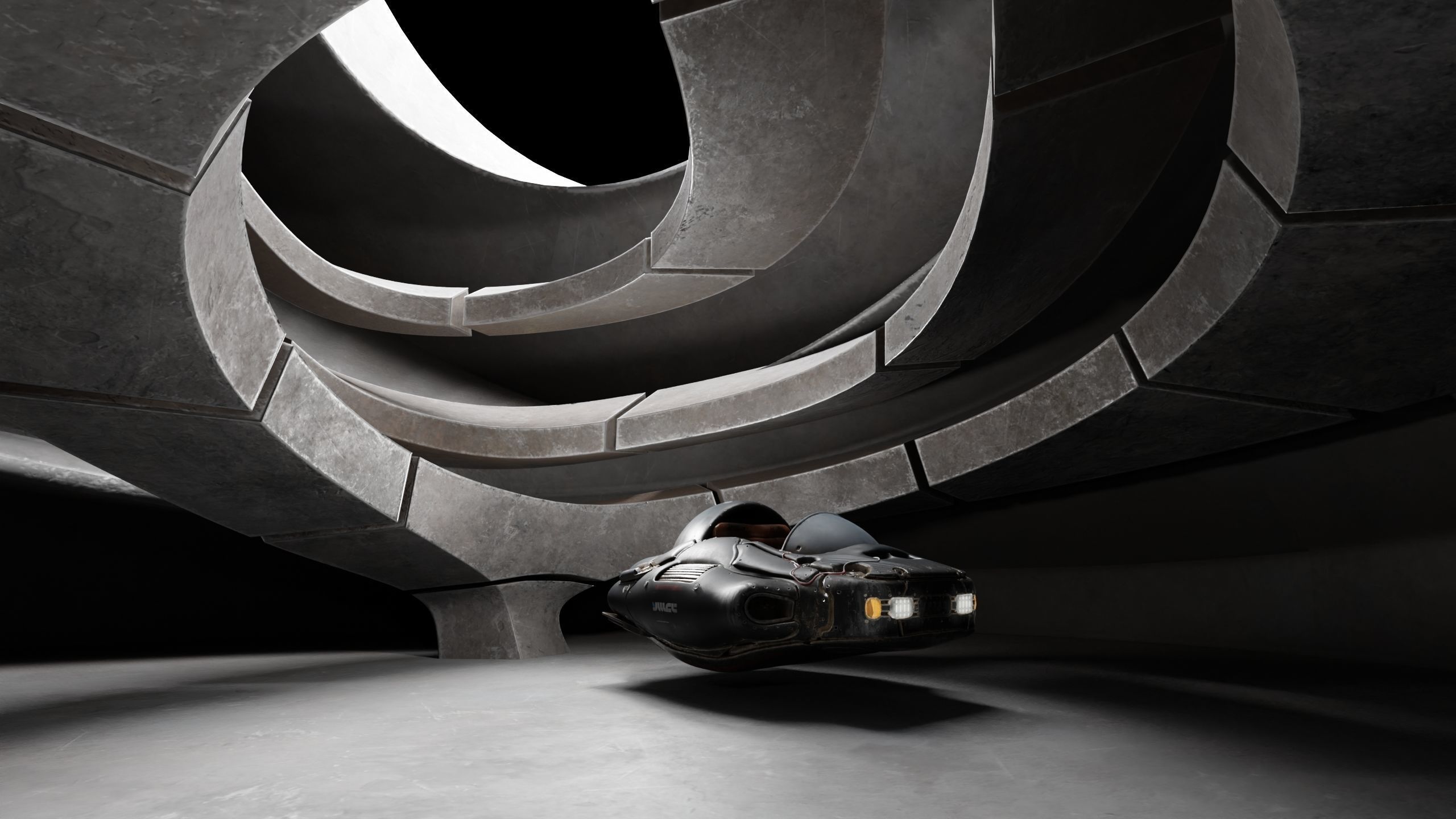 Dynamic Metal Room Low-poly 3D model_2