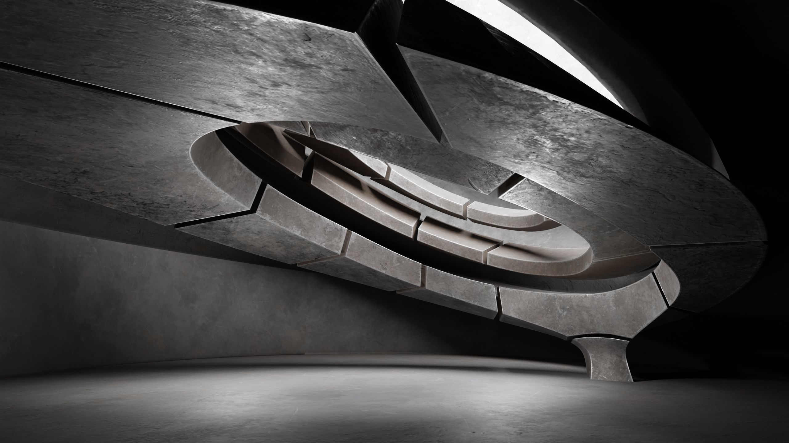 Dynamic Metal Room Low-poly 3D model_14