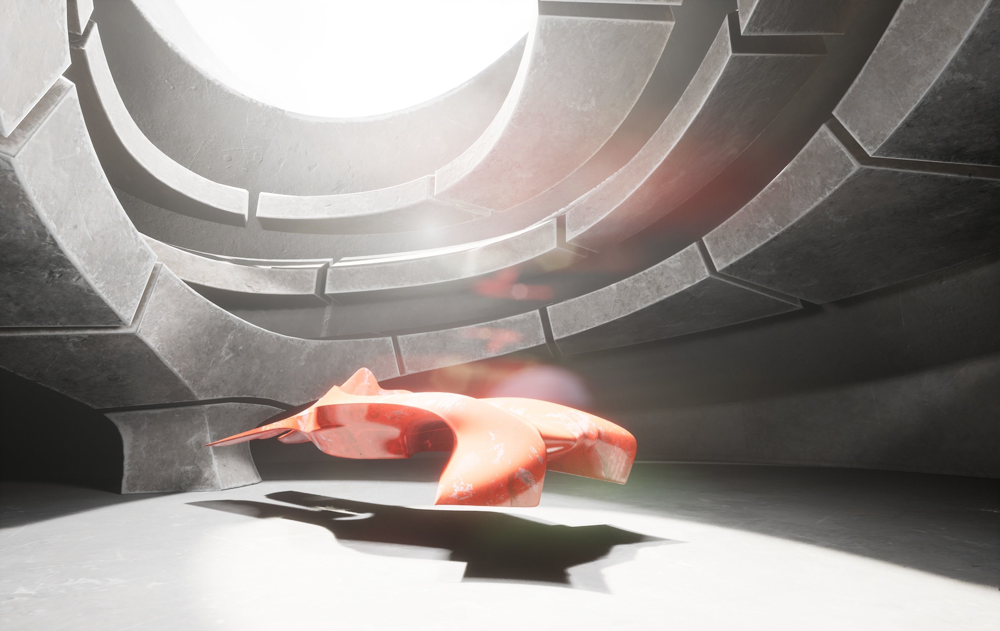 Dynamic Metal Room Low-poly 3D model_1