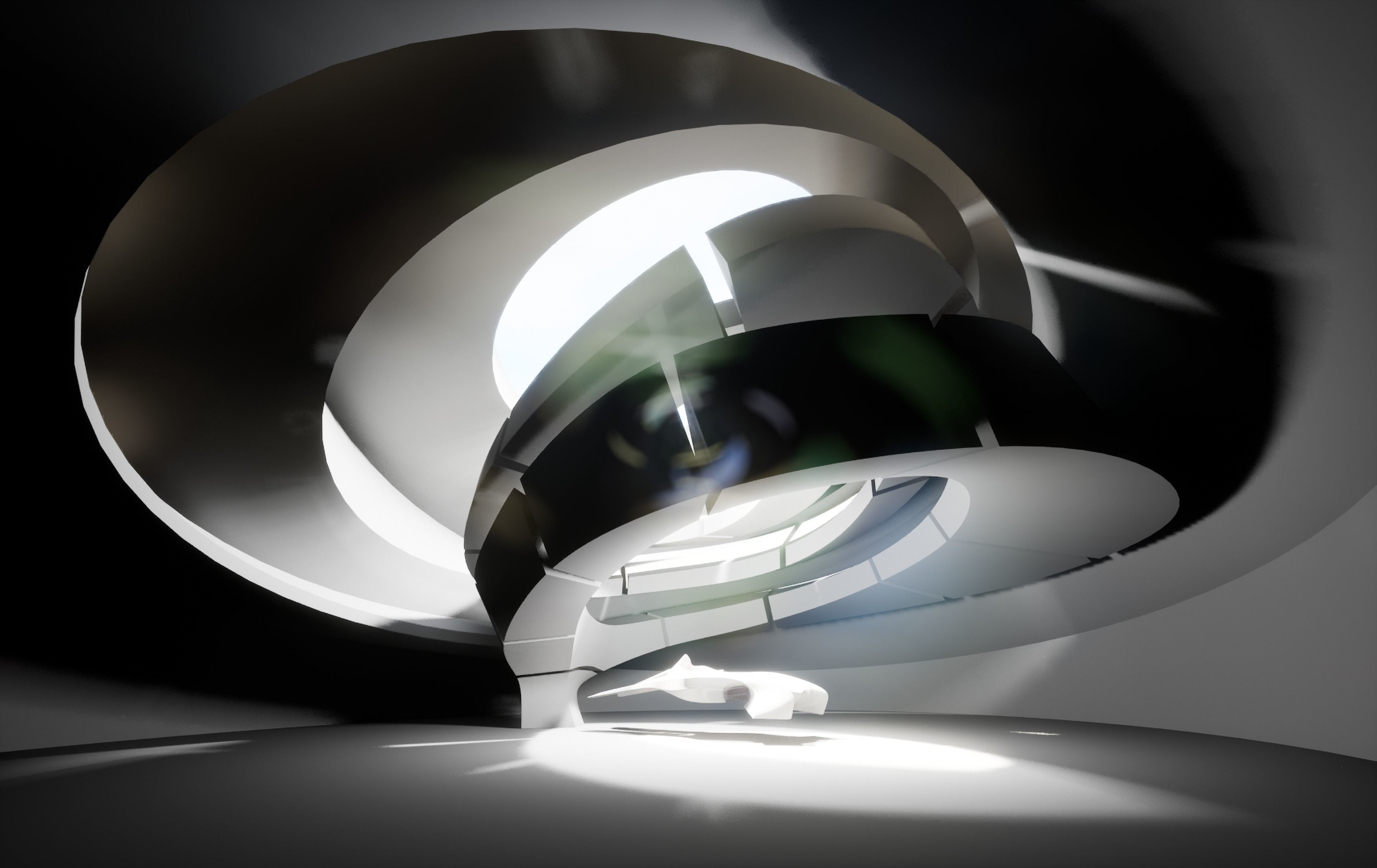 Dynamic Metal Room Low-poly 3D model_7