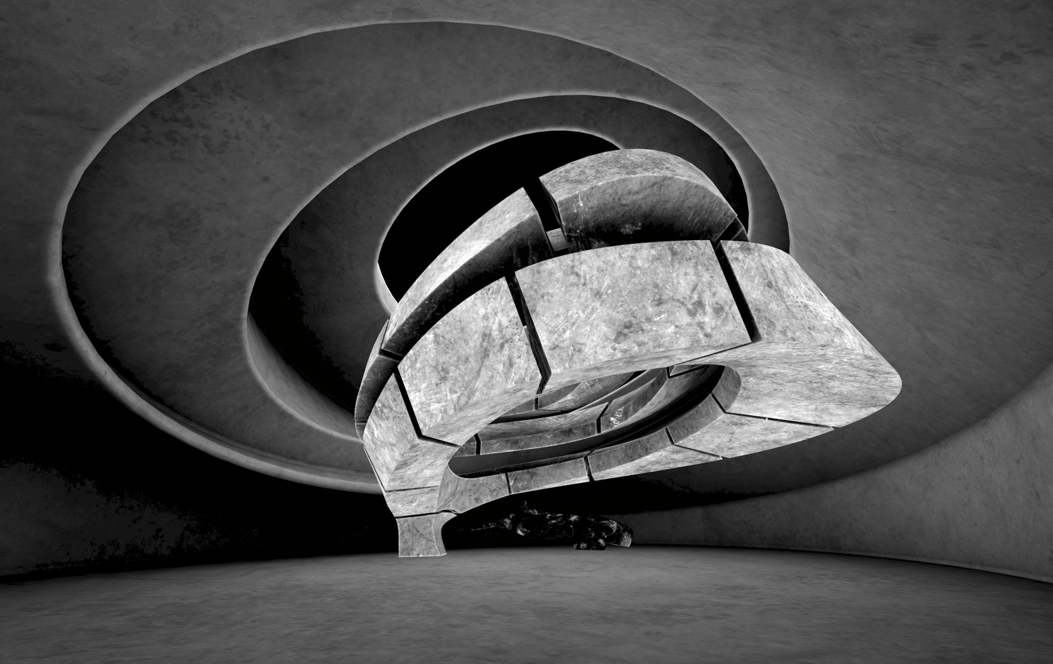 Dynamic Metal Room Low-poly 3D model_9