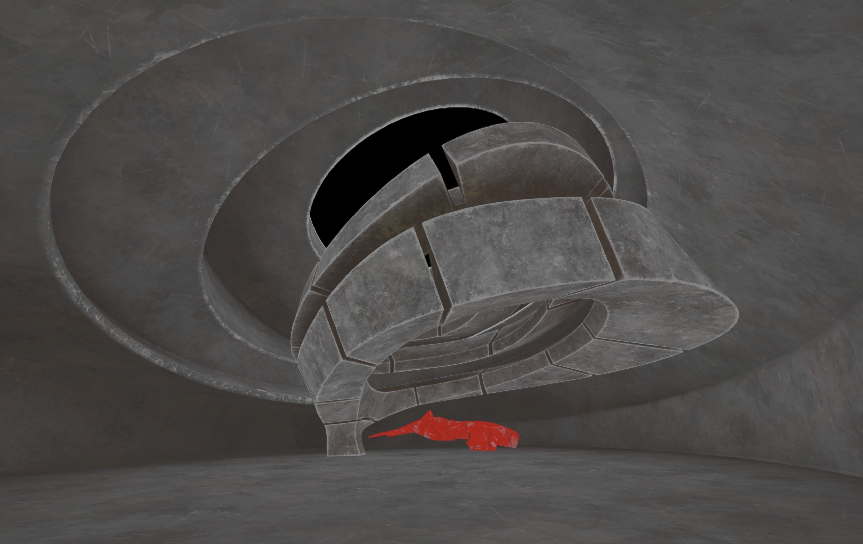 Dynamic Metal Room Low-poly 3D model_5