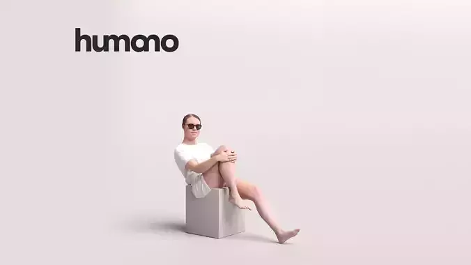 Humano Woman on Yacht 2207-2 3D model