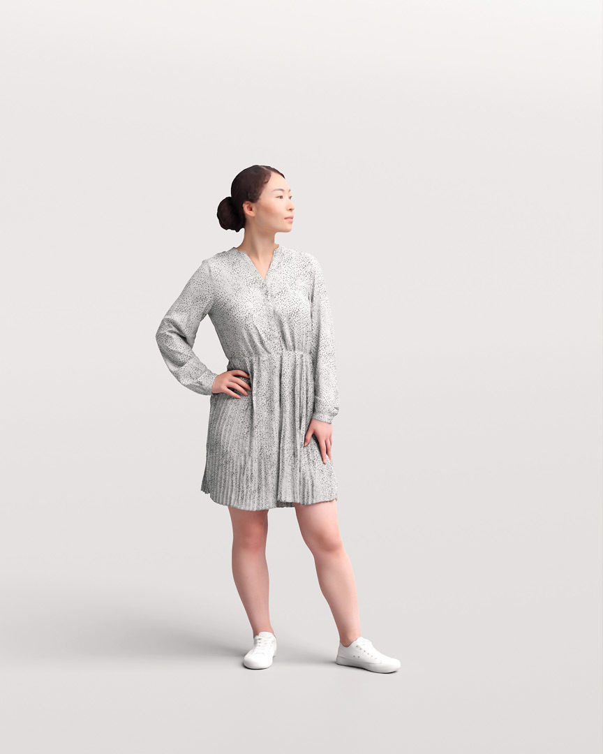 Humano Asian Woman on Yacht 2207-11 3D model_1