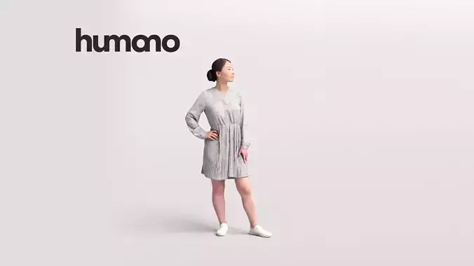 Humano Asian Woman on Yacht 2207-11 3D model