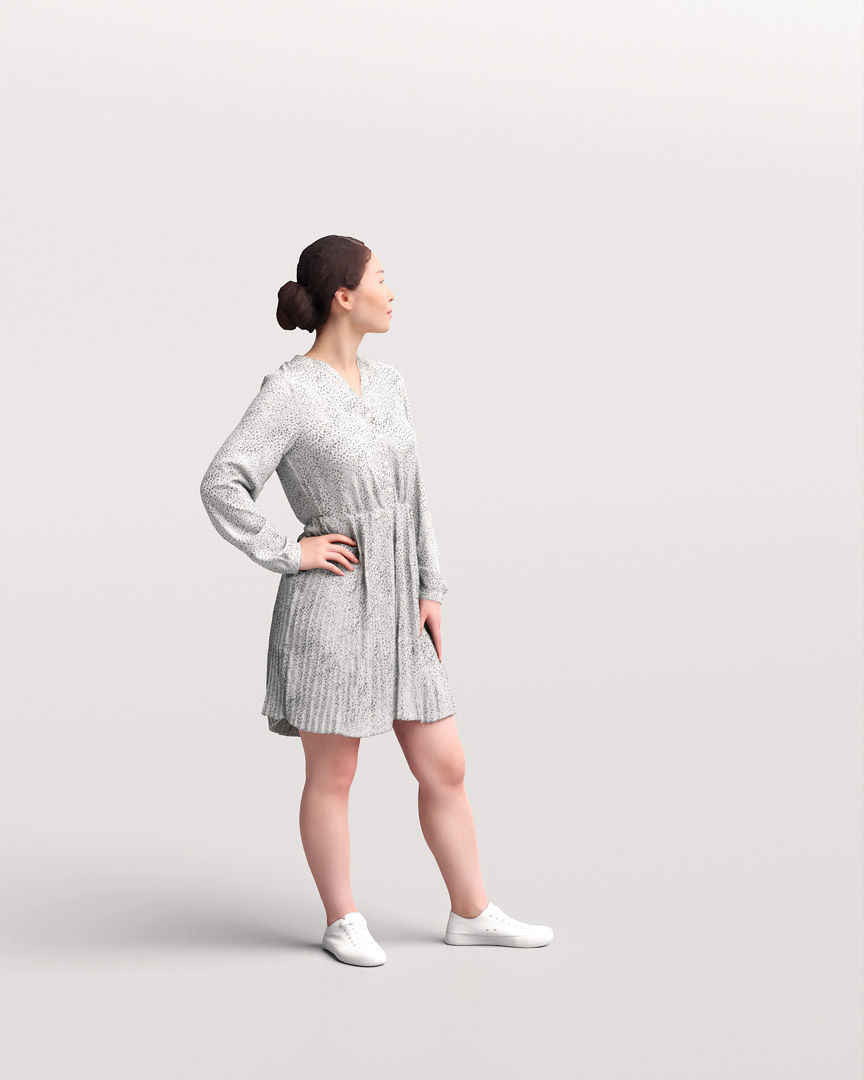 Humano Asian Woman on Yacht 2207-11 3D model_2