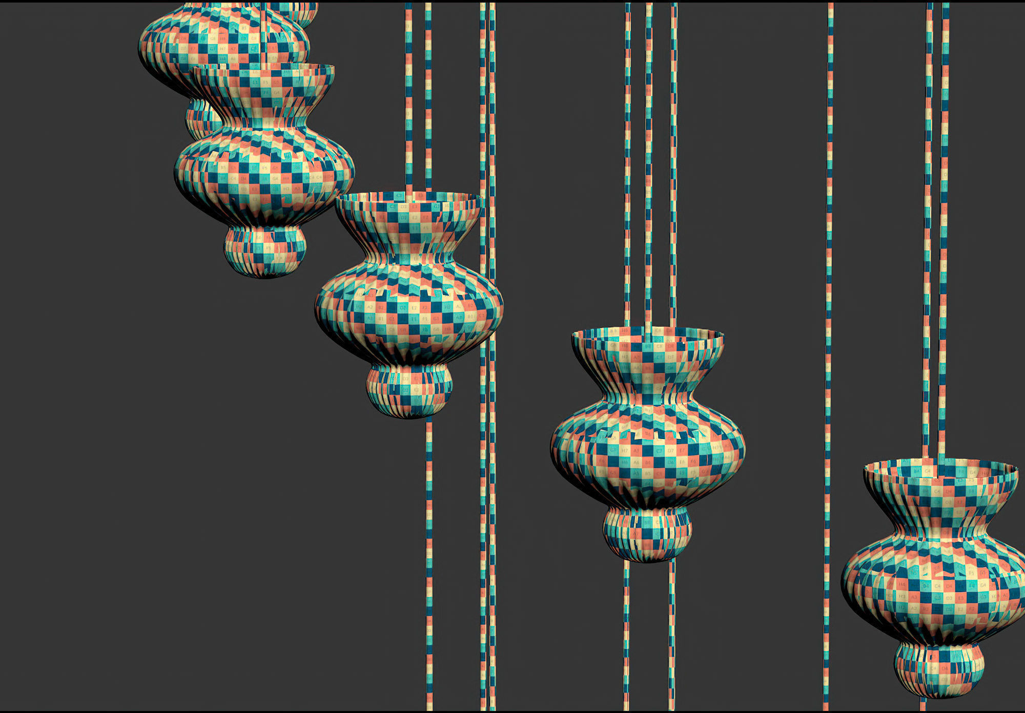 Jack Hanging Crystal light  3D model_8