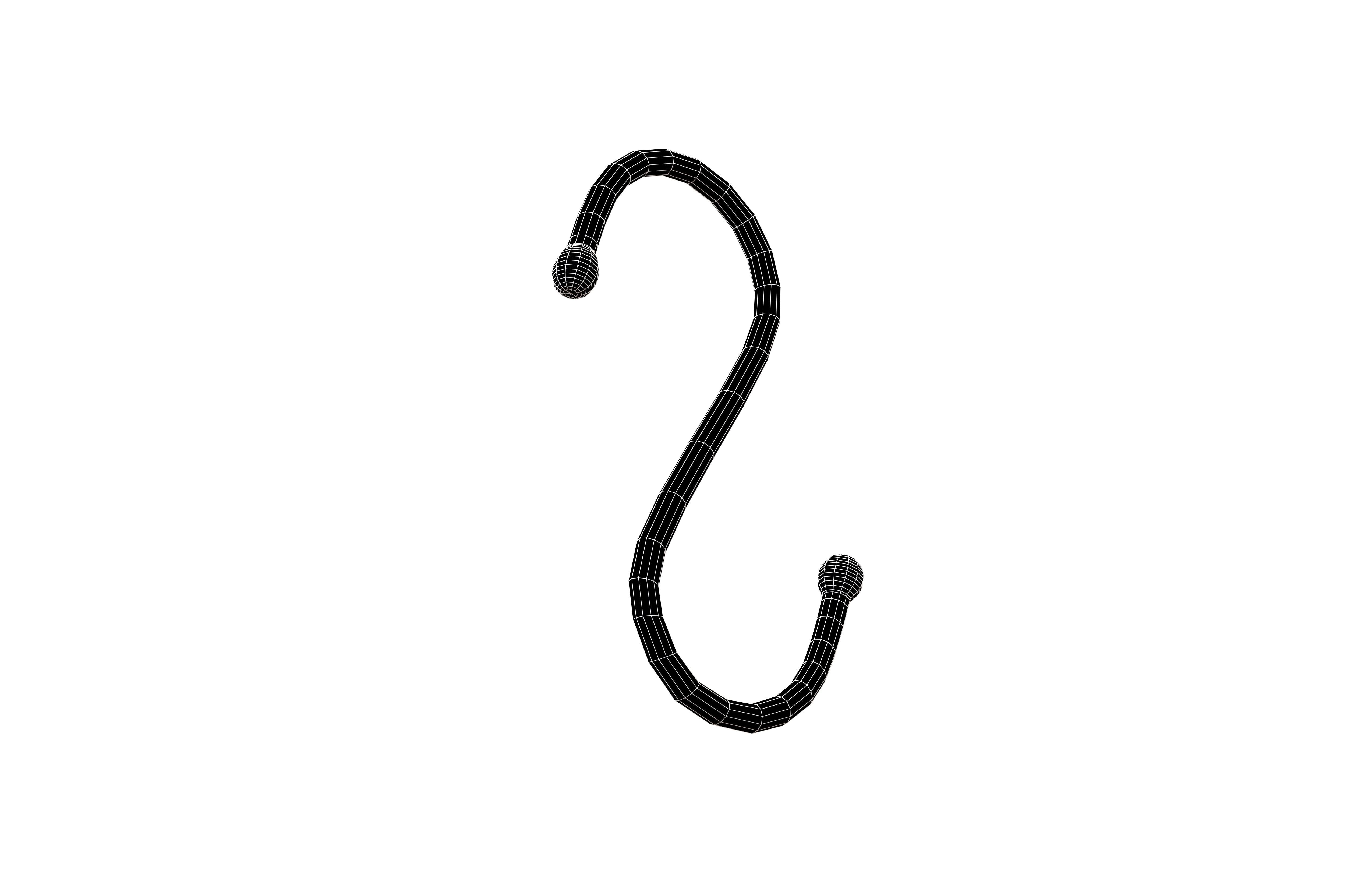 Hook v1 001 Low-poly 3D model_6