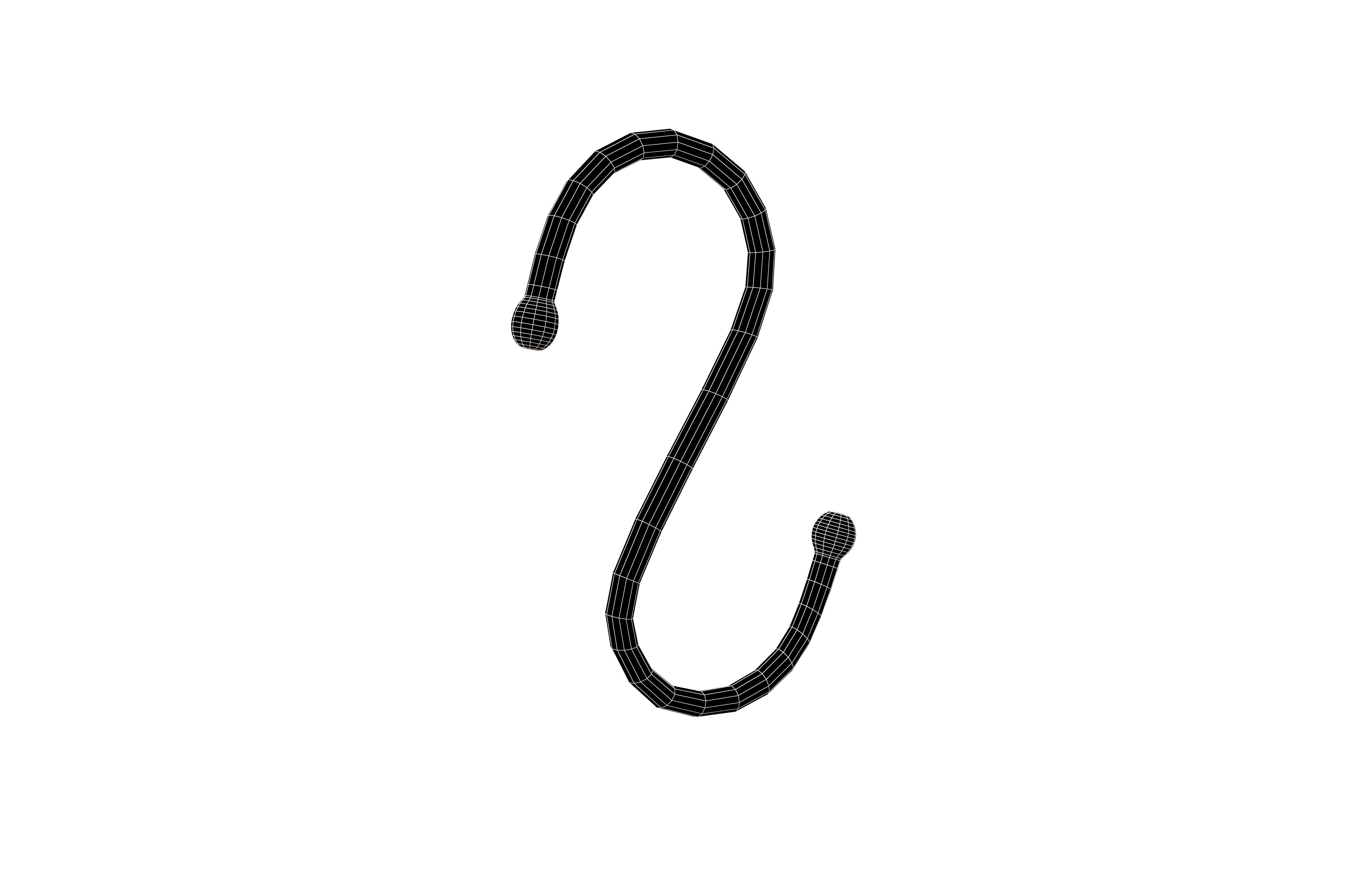 Hook v1 001 Low-poly 3D model_4