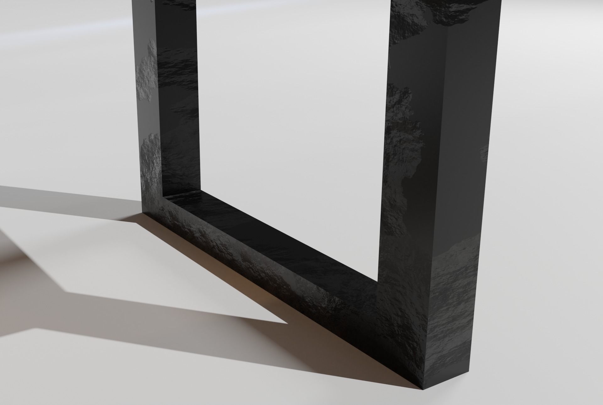 model 3d wooden desk 3D model_2