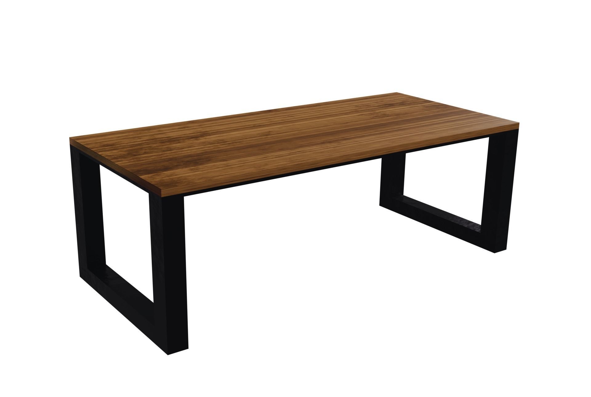 model 3d wooden desk 3D model_1
