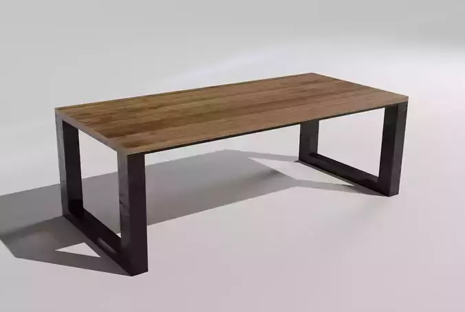 model 3d wooden desk