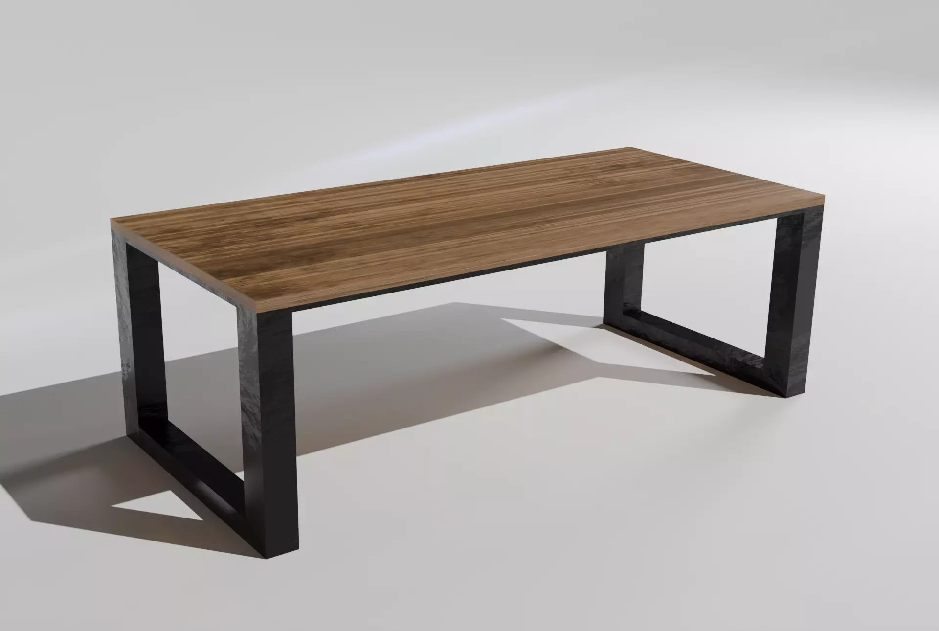 model 3d wooden desk 3D model_0