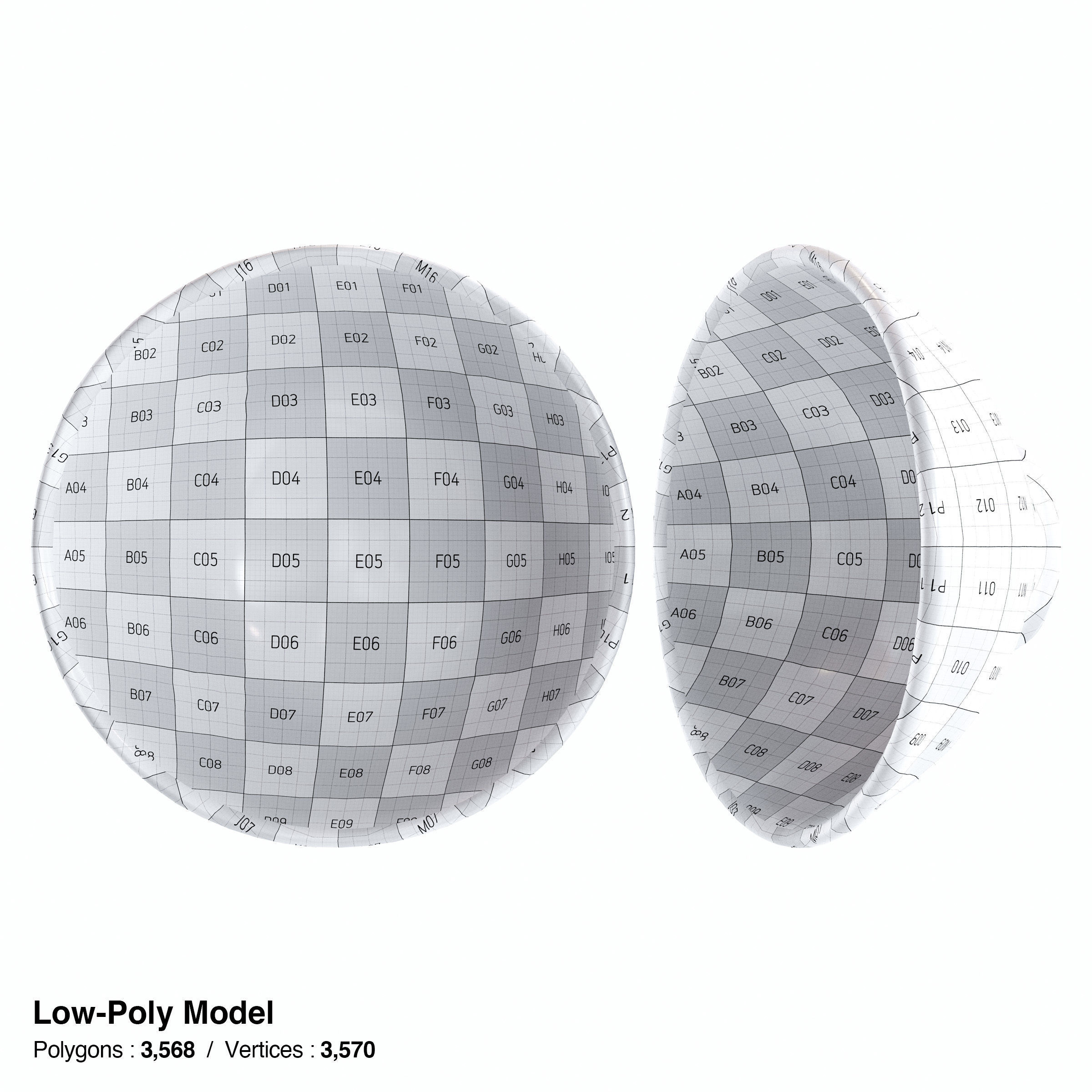 Japanese Tableware Set 8 Low-poly 3D model_5