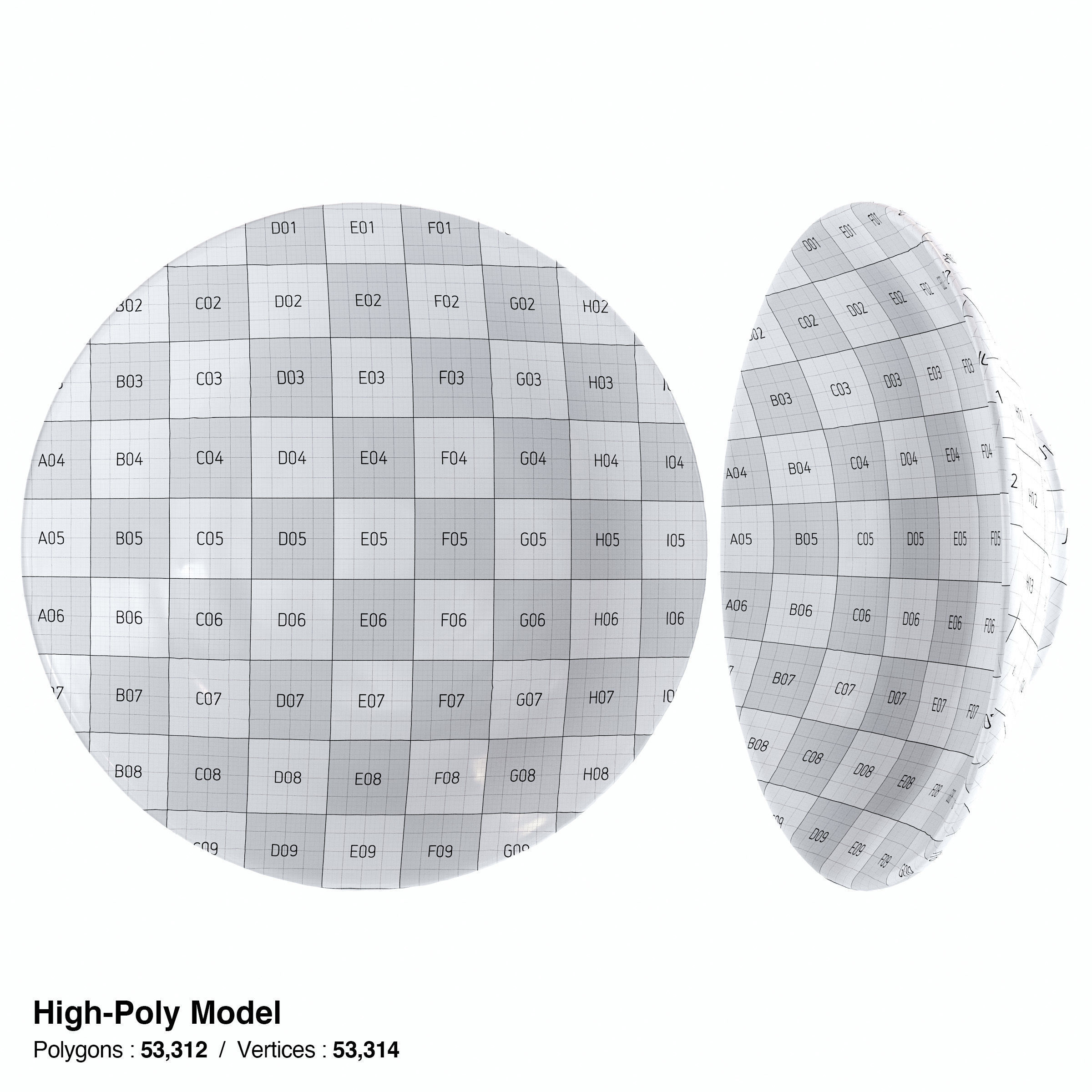 Japanese Tableware Set 8 Low-poly 3D model_14