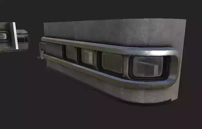 Modern Wall Low-poly 3D model