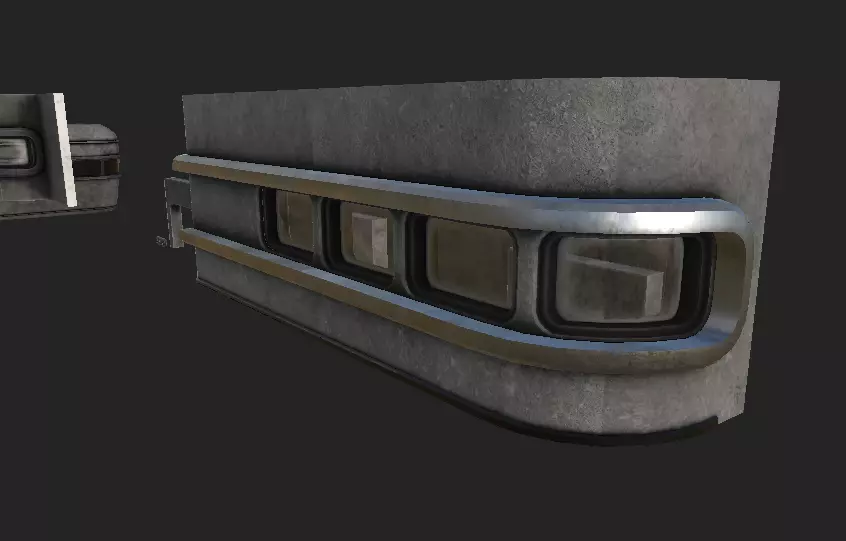 Modern Wall Low-poly 3D model