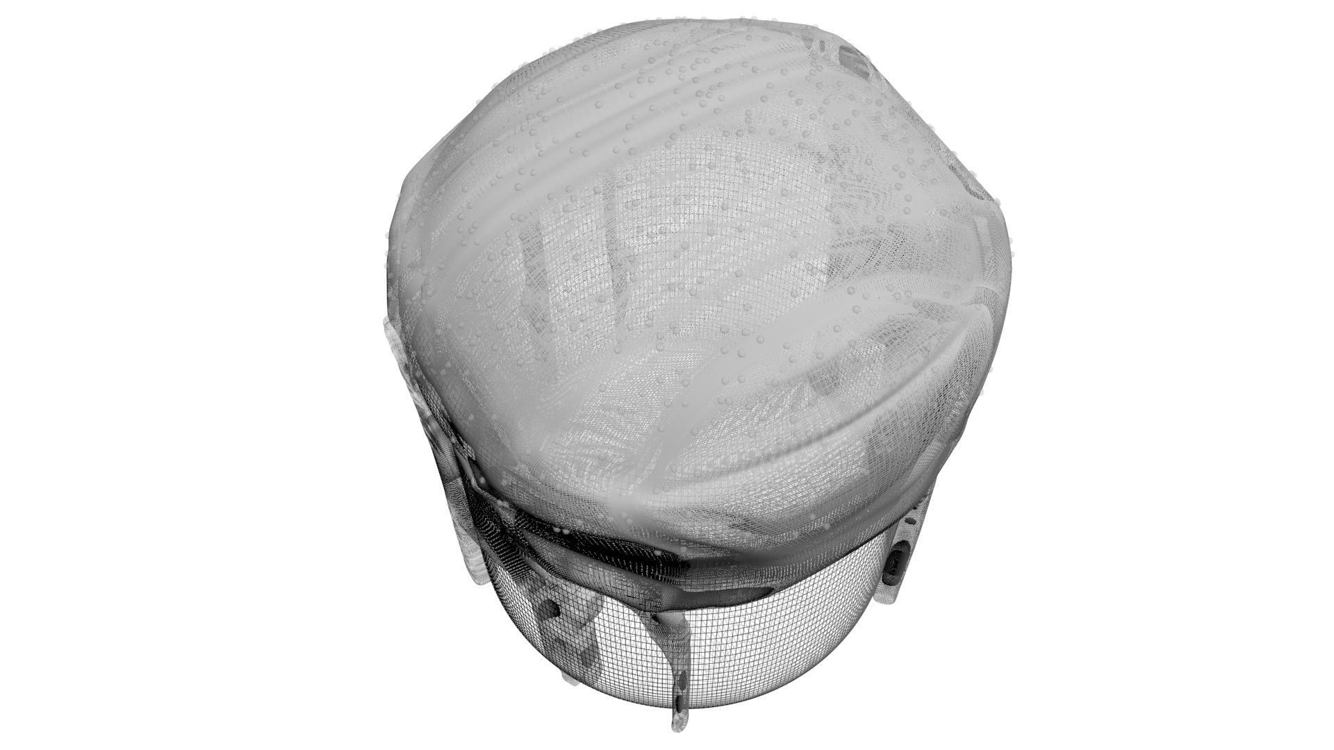 Easter Kulich With Black and White Sprinkles 3D model_16