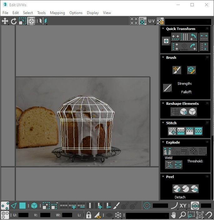 Easter Kulich With Black and White Sprinkles 3D model_26