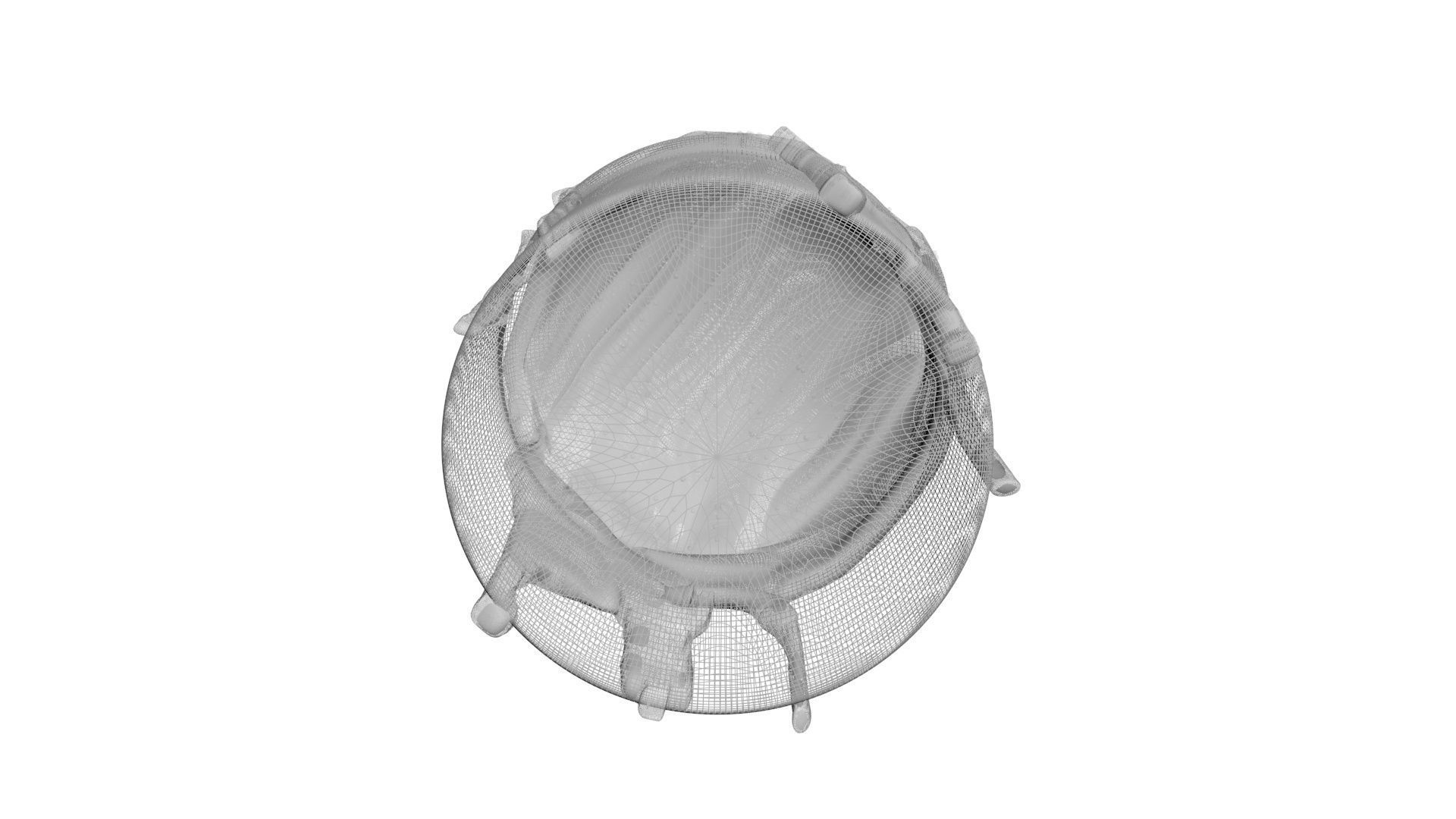 Easter Kulich With Black and White Sprinkles 3D model_21