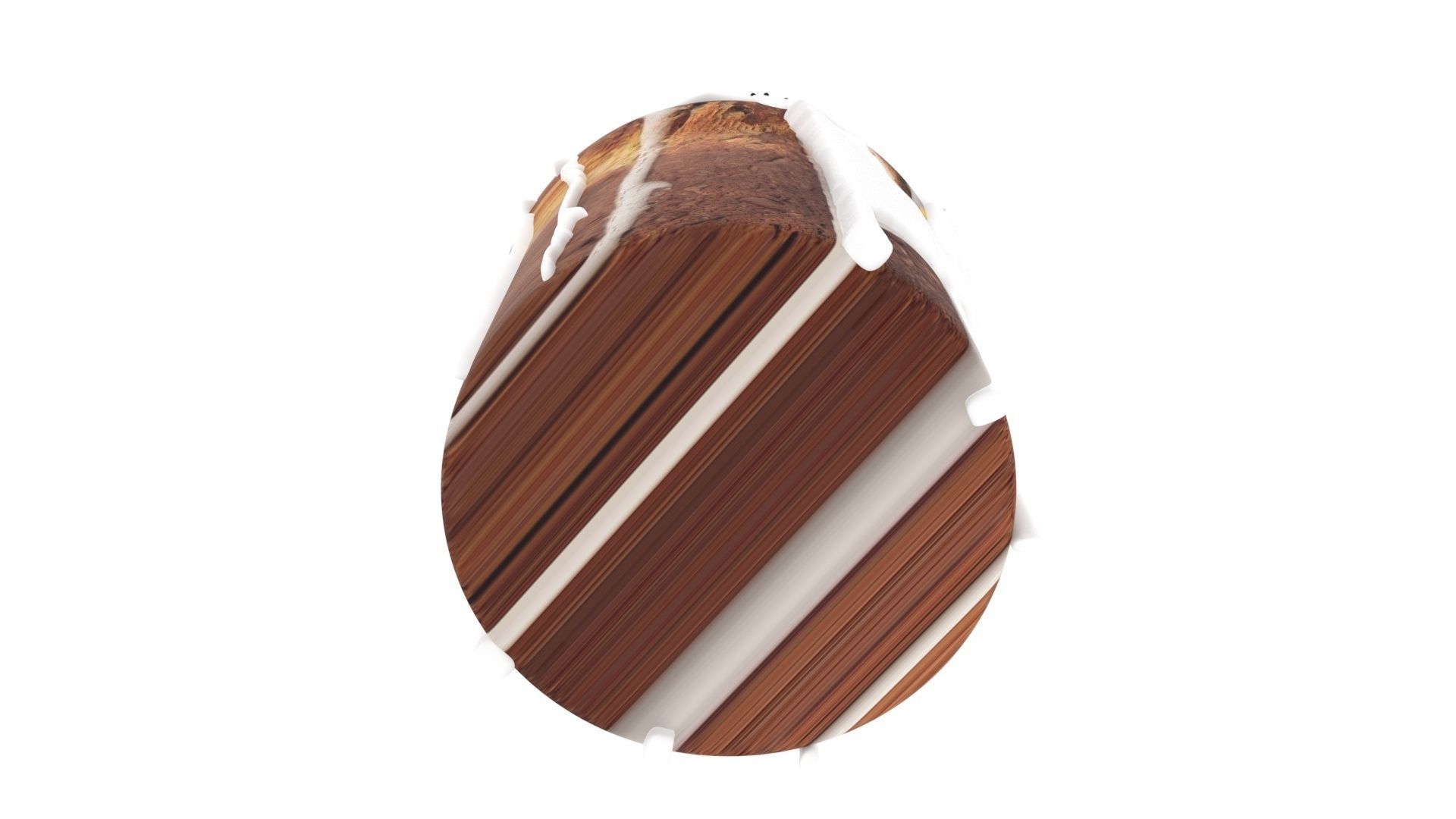 Easter Kulich With Black and White Sprinkles 3D model_12