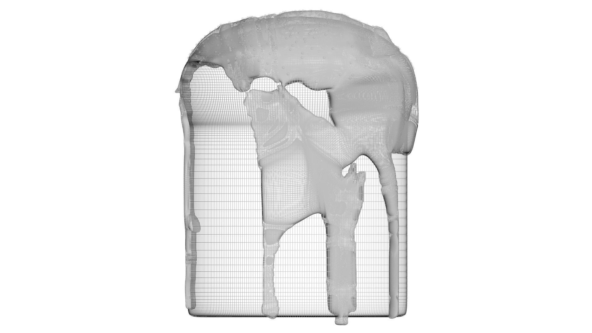 Easter Kulich With Black and White Sprinkles 3D model_22