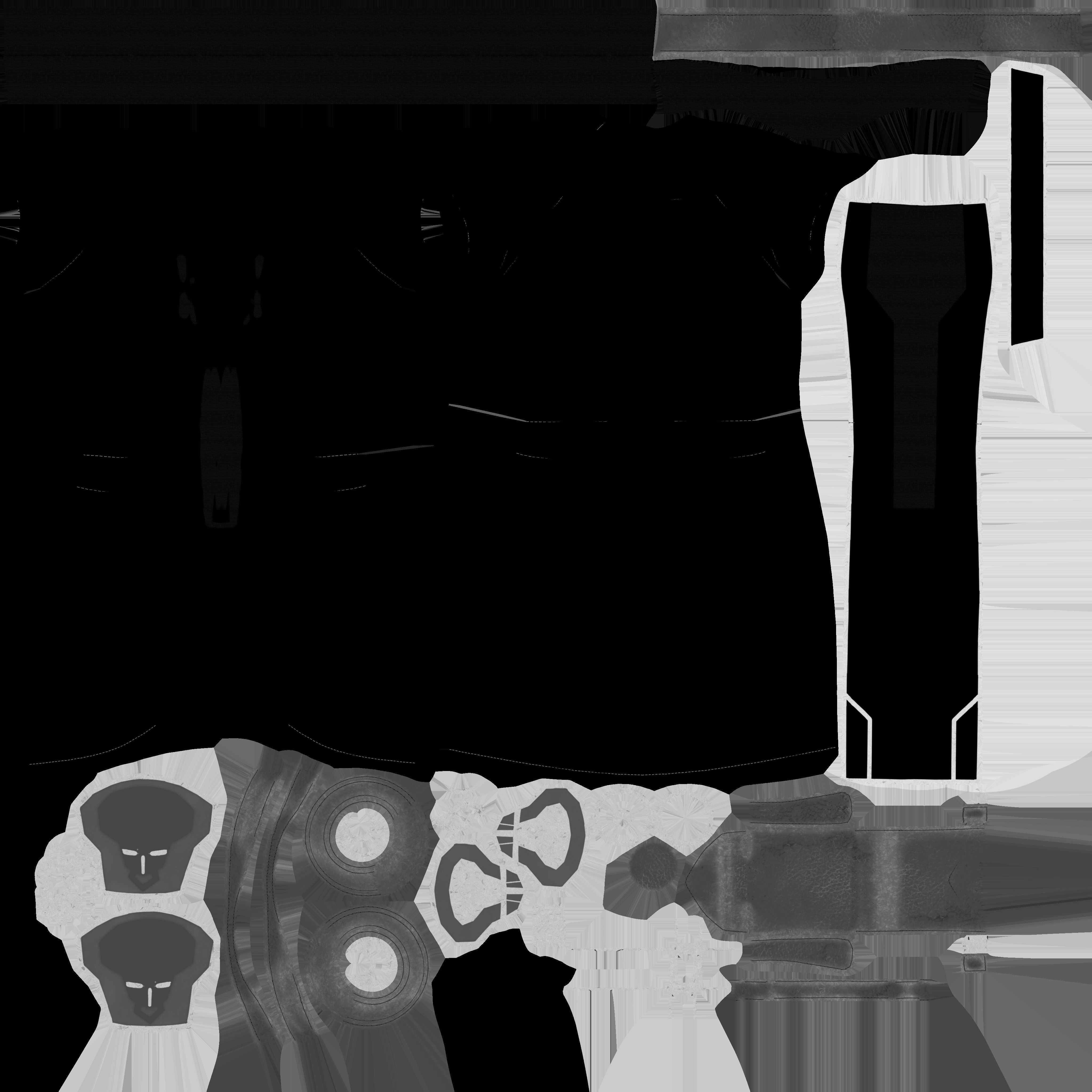 Female Blue Cosplay Steampunk Dress Low-poly 3D model_11