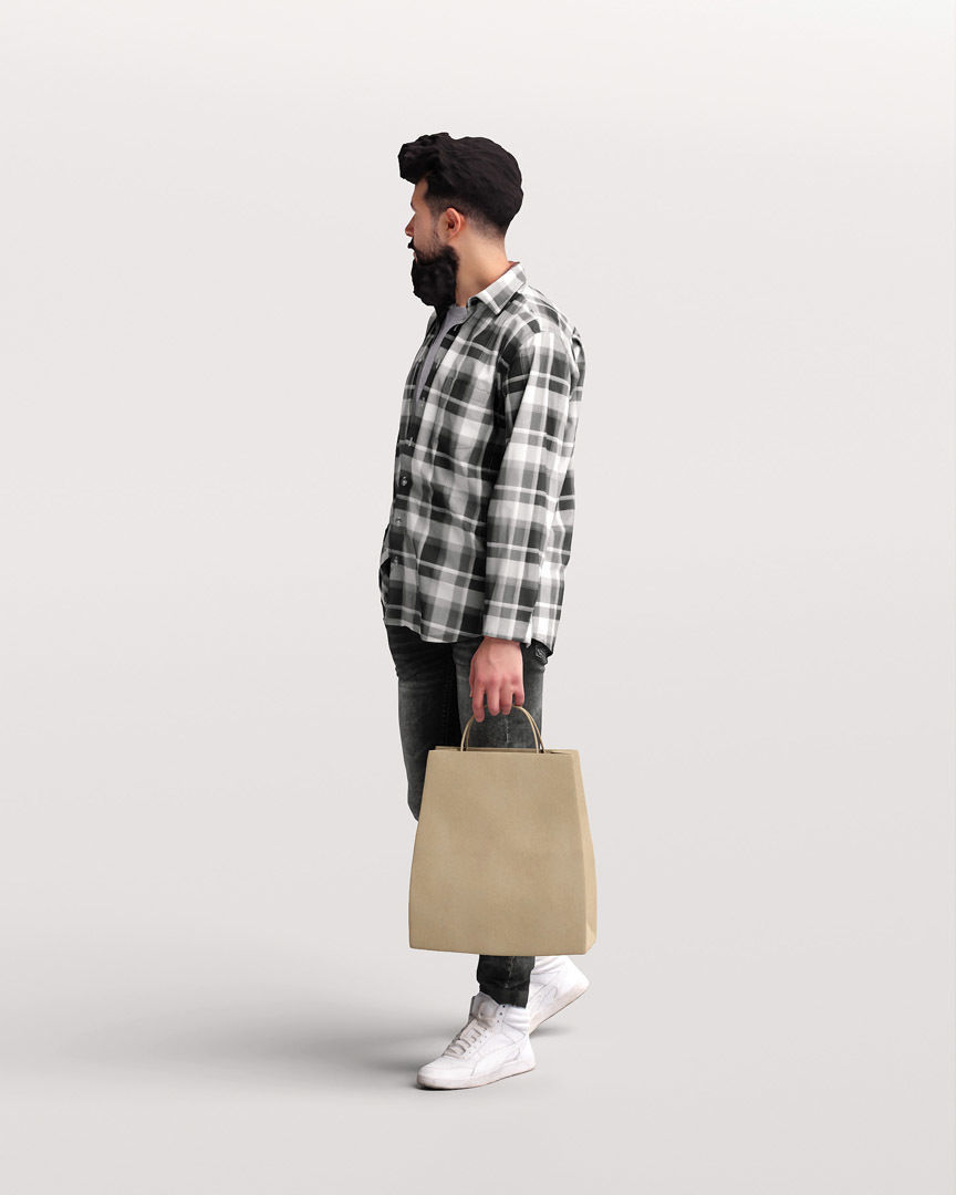 Humano Shopping Man 2208-8 3D model_5