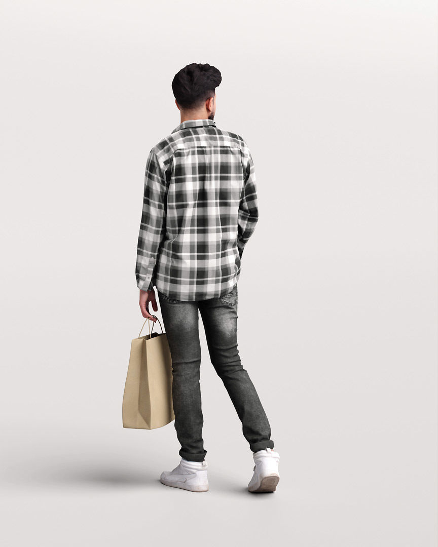 Humano Shopping Man 2208-8 3D model_4