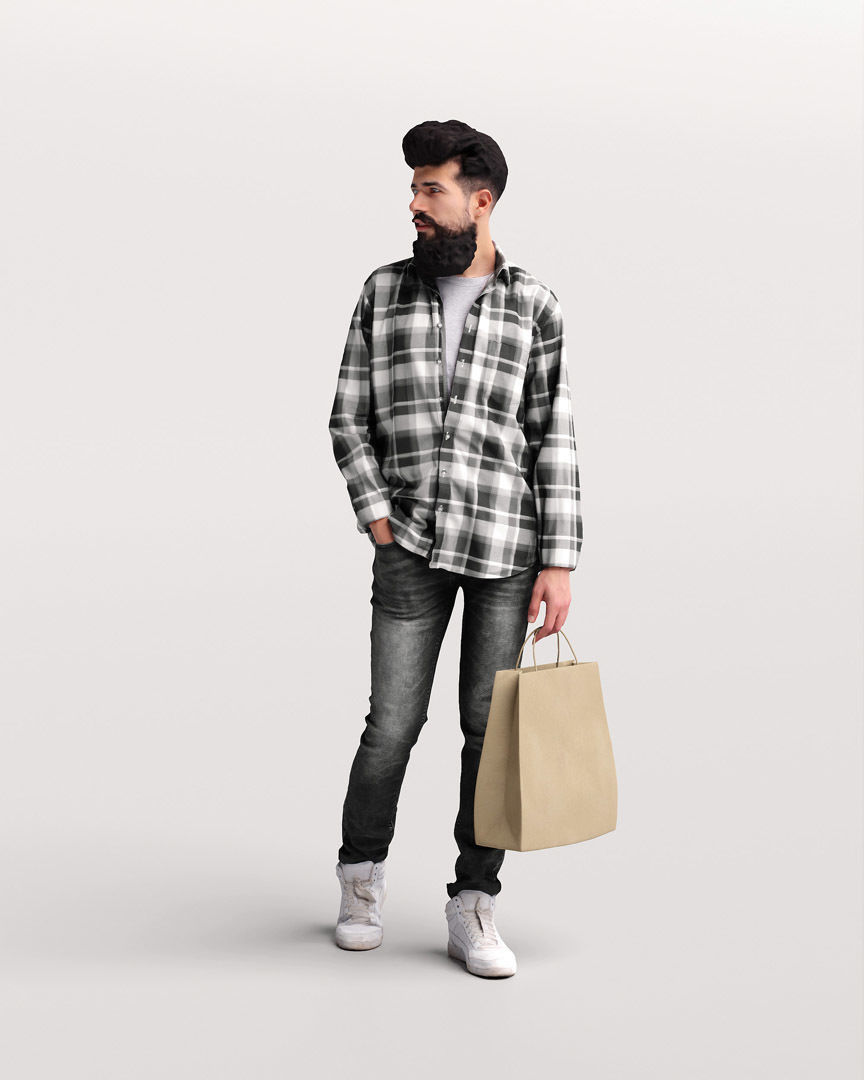 Humano Shopping Man 2208-8 3D model_3