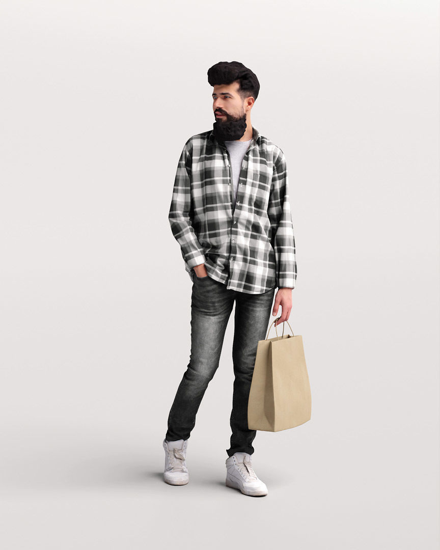 Humano Shopping Man 2208-8 3D model_1