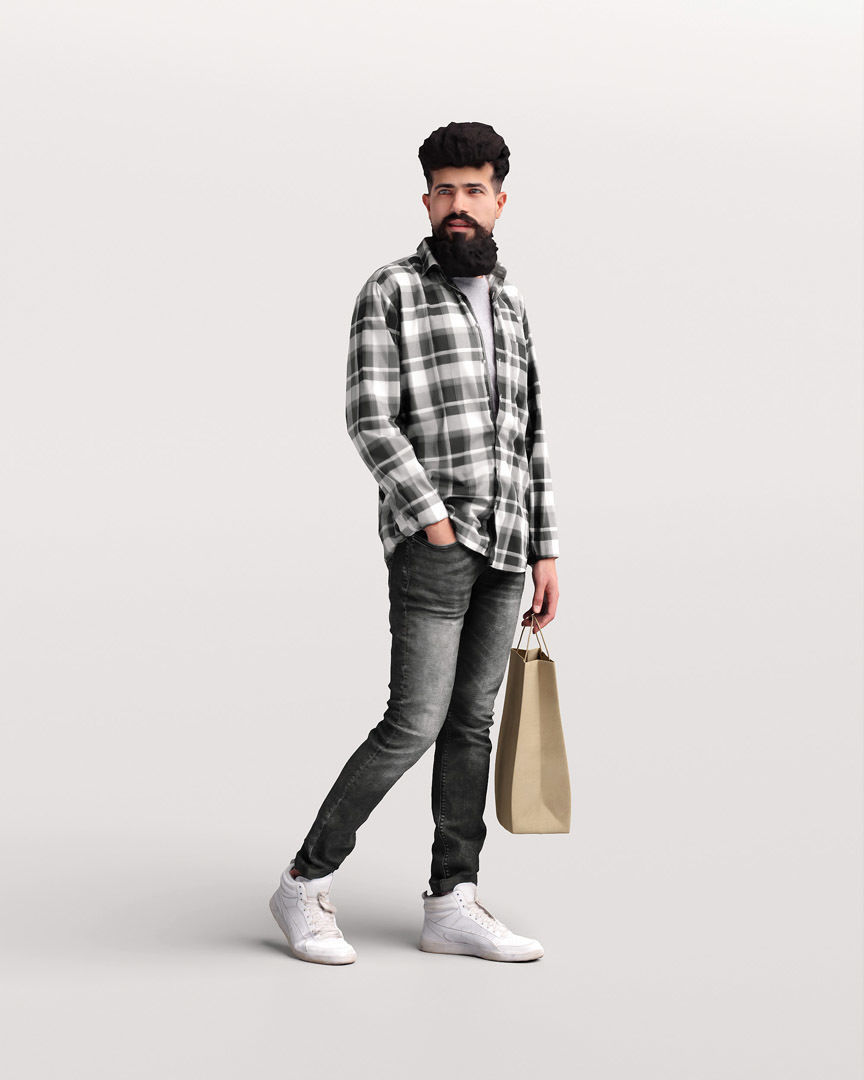 Humano Shopping Man 2208-8 3D model_2