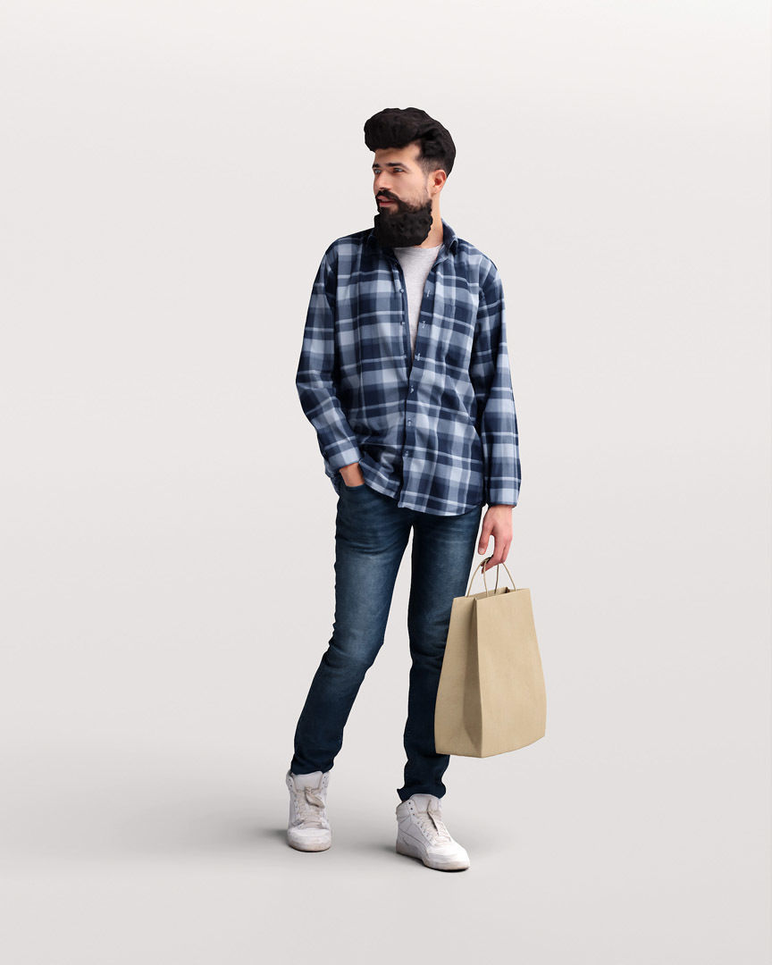 Humano Shopping Man 2208-8 3D model_10