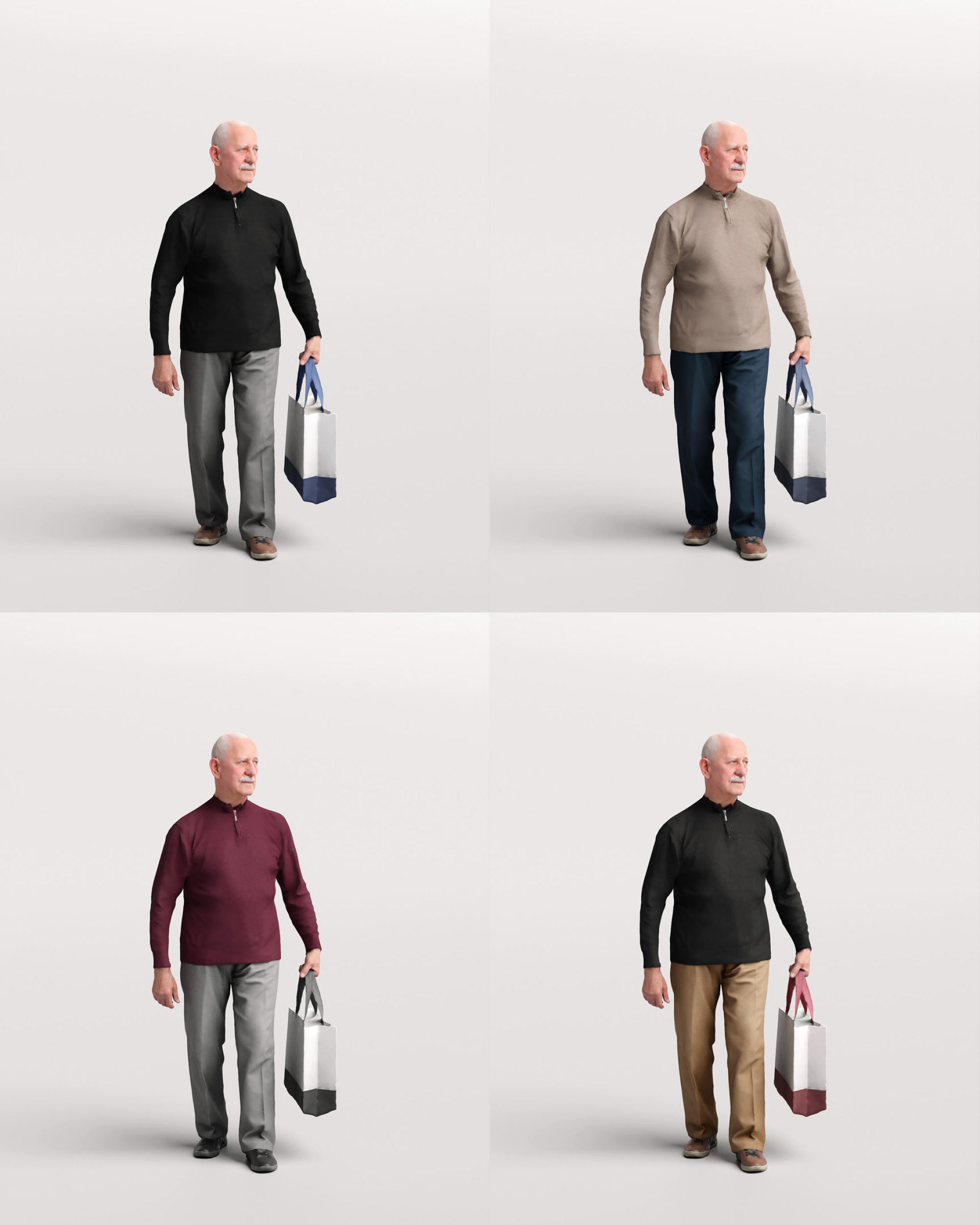 Humano Shopping Old Man 2208-12 3D model_13