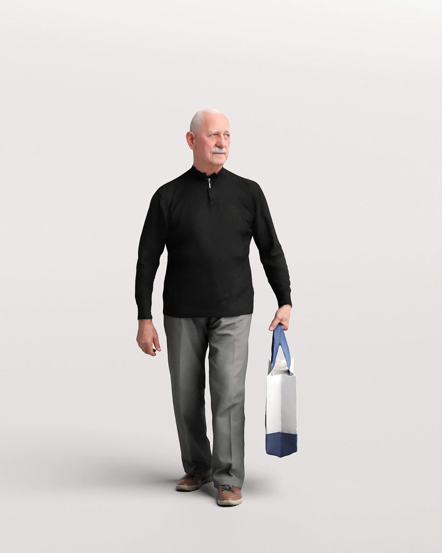 Humano Shopping Old Man 2208-12 3D model_3