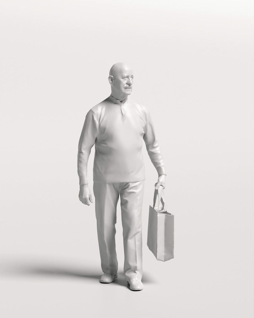Humano Shopping Old Man 2208-12 3D model_12