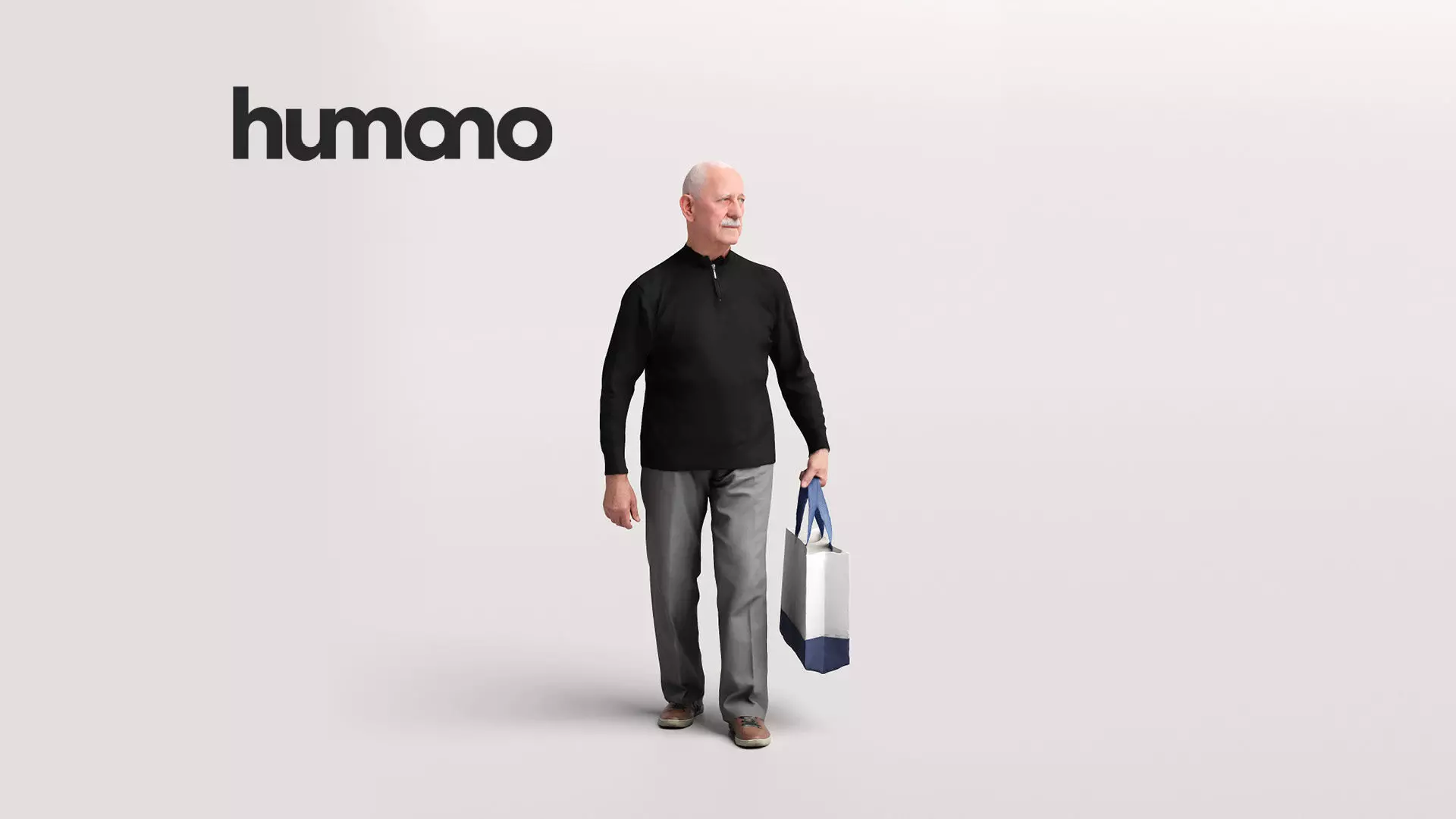 Humano Shopping Old Man 2208-12 3D model_0