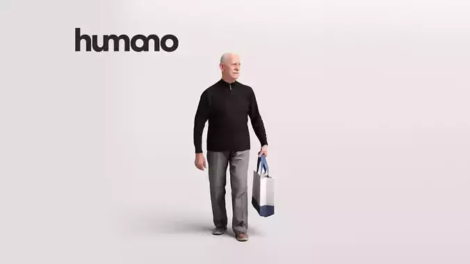 Humano Shopping Old Man 2208-12 3D model