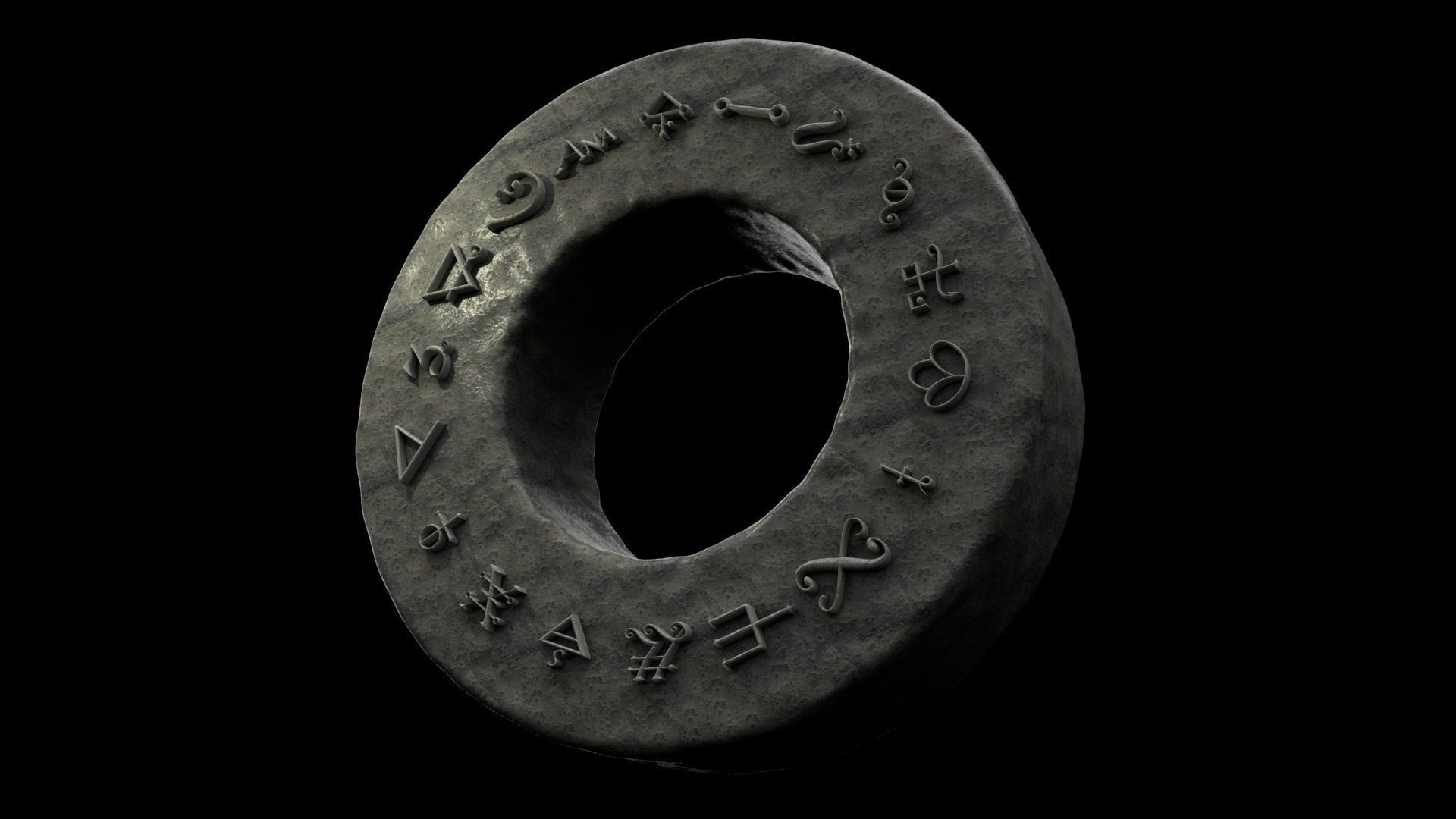 Freemason and alchemist Ancient 3d symbol 3D model_1