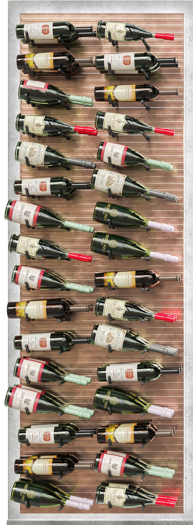 Large wine rack 3D model_2